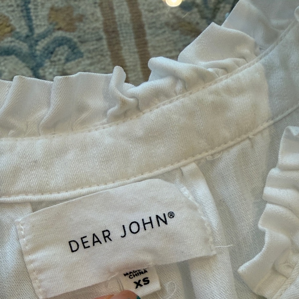 Dear John White Button-Down Blouse - image 4